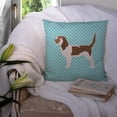 thumbnail image 3 of Carolines Treasures BB3690PW1414 Grand Basset Griffon Vendeen Checkerboard Blue Fabric Decorative Pillow, 3 of 4