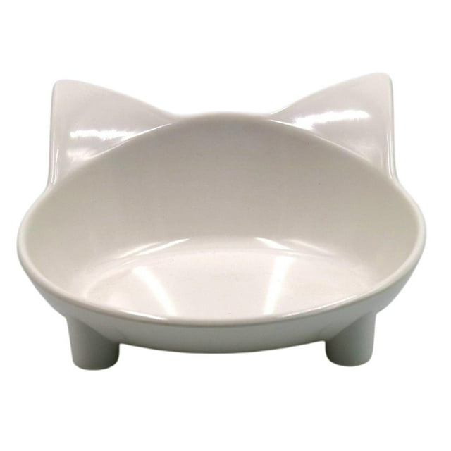 Cuenco para Mascotas Zulema Oreja de gato Blanco