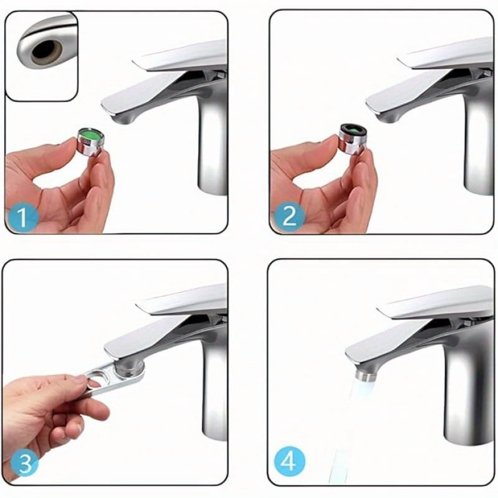 Multi-Use Faucet Aerator Removal Wrench Tool, Spout Removal Tool Universal Wrench for Kitchen Bathroom Faucet Parts