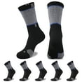thumbnail image 2 of COOPLUS 5 Pairs Men's Hiking Walking Sock Breathable Crew Socks Size 10-13, 2 of 8