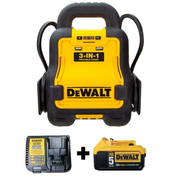 Amplificador de batería DEWALT DXAE20VBBK con batería 20V XR 5AH