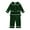 Dark Green, variant on Godderr Boys Girls Silk Stain Pajamas Outfits 2PCS for Kids Toddler Baby Ruffled Hem Solid Color with Pocket Long Sleeve Fall Winter Pajamas Robe Loungewear 9M-9Y