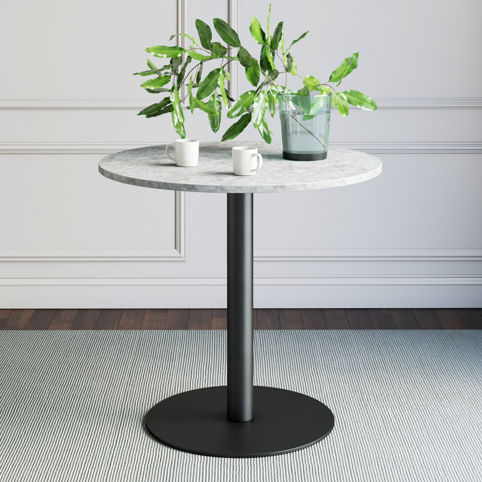 Plinth for table flag with 7 Holes-Black Plastic-New