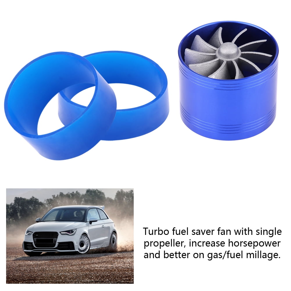 New Auto Power Car Air Intake Turbonator Dual Fan Turbine Gas Fuel Saver Turbo