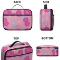 thumbnail image 3 of Geometric Flower and Dahlia Pink Insulated Lunch Bag Teens,Bento School Lunch Bag for Teens for Work,Picnic or Travel 10.6x7.7x4.3 Inches,12 Can Capacity, 3 of 6