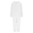 thumbnail image 3 of SUYIDA Winter Pijama Women,Cozy Set With Hooded Pullover And Comfy Pants Featuring Convenient Pocket For Relaxation And Everyday Wear - White, 3 of 5