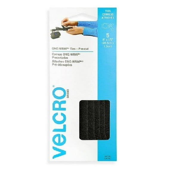 Correas Pre-Cortables Velcro 20.3 cm x 1.2 cm 5 Piezas