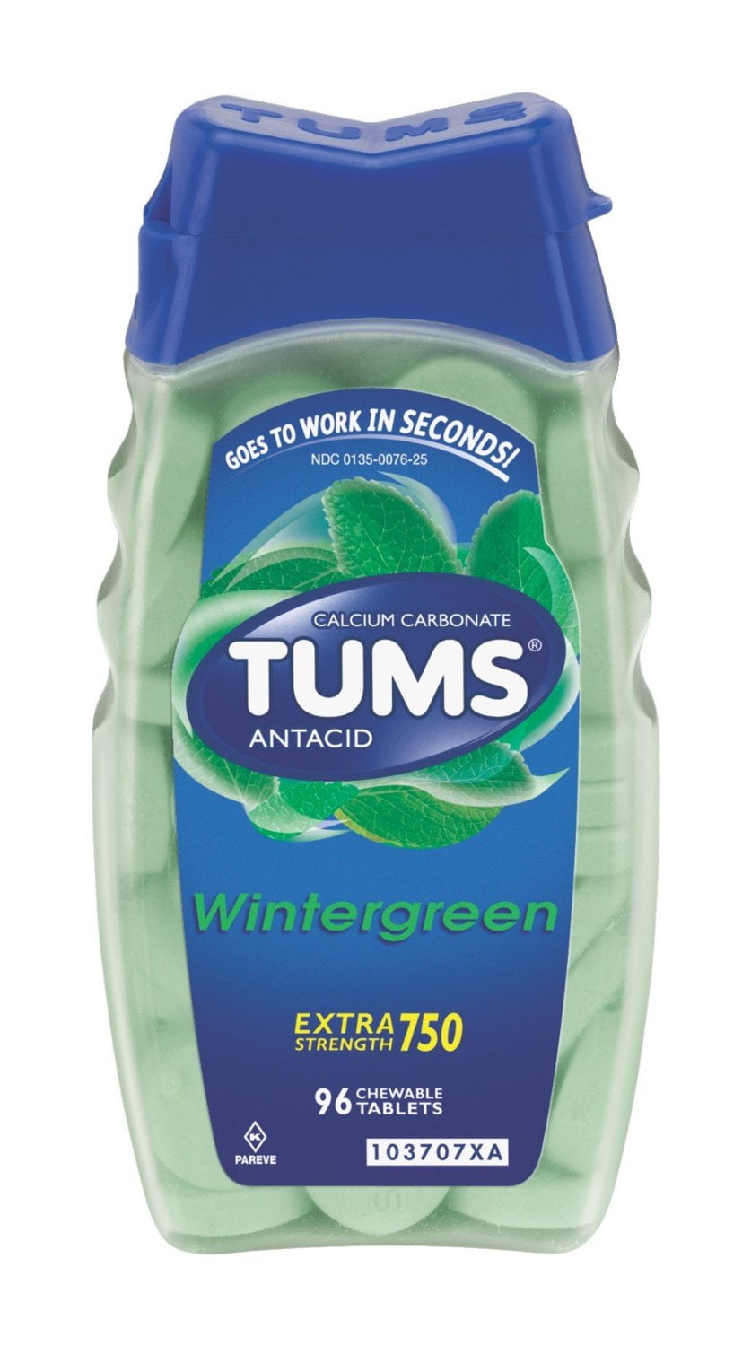 Tums EX Extra Strength Antacid/Calcium Supplement Wintergreen