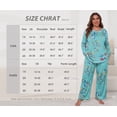 thumbnail image 5 of Cueply Women's Plus Size Pajama Set Long Sleeve Pjs Long Pants Sleepwear Two Piece Loungewear with Pockets, 5 of 7