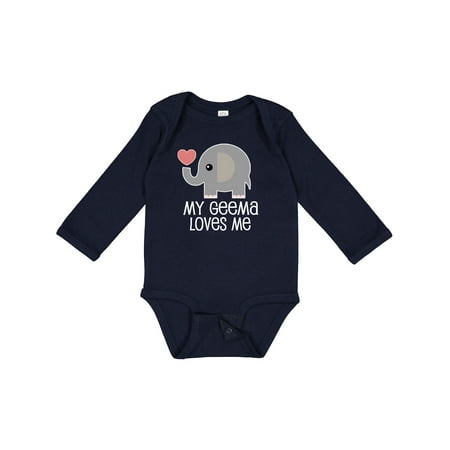 

Inktastic My Geema Grandma Loves Me Boys or Girls Long Sleeve Baby Bodysuit