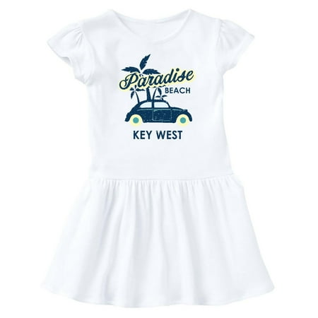 

Inktastic Paradise Beach in Key West with Palm Trees and Car Gift Baby Girl Dress