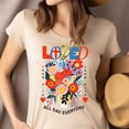 thumbnail image 4 of John 3:16 Loved Premium Shirt – Colorful Faith-Inspired Flower and Cross Tee, Teal, 3XL, 4 of 6