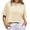 Beige, variant on Womens Oversized Crop Tops Workout Short Sleeve T Shirts Summer Casual Loose Fit Basic Tee Shirts with Pockets