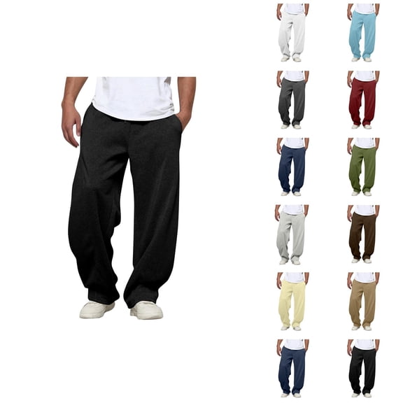 Mens Sweatpants Big And Tall 2026 Fashion Drawstring Elastic Waist Loose Fit Casual Harem Pants Trousers with Pockets