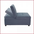 thumbnail image 4 of Modern Sleek Armless Sherpa Convertible Sofa Chair - Single Seat Pull-Out Bed for Living Room & Bedroom, 4 of 17