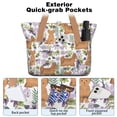 thumbnail image 2 of Tote Bag for Women - Yorkie Dog and Flower Florals Shoulder Bag - Large Utility Work Duffle Bag with Zipper Handbag for Travel, Work, Sprots, 2 of 5