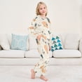 thumbnail image 6 of Fluffy Pajamas Set Fuzzy Winter Warm Pj Sets Pullover Tops and Long Pants Chinese Fans Pattern Small, 6 of 8
