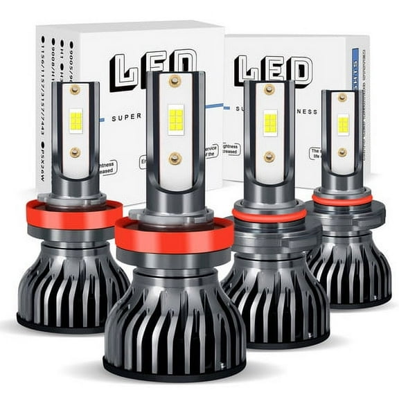 4PC 6000K LED Headlight High Low Beam Bulbs Kit Bright for 2017-2020 Chrysler Pacifica