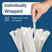 Tender Gentle Clear Plastic Straws, Disposable - 400 Individually Wrapped Bendy Drinking Straws - 7.75
