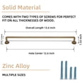 thumbnail image 2 of Goo-Ki 12.6'' Center to Center Antique Brass Cabinet Bar Pulls with Backplate, Vintage Classic Retro Drawer Handles Closet Home Kitchen Improvement Hardware，6 Pack, 2 of 2