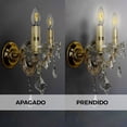 thumbnail image 3 of Lámpara De Pared Cristal Cortado María Theresa 2 Luces Gamalux CLASICO, 3 of 9