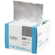 ForPro Embossed Foil Sheets 500S, 5 W x 10.75 L, 500-Count, Aluminum Foil, Pop-Up Dispenser, for Hair Color Application and Highlighting Services, Food Safe