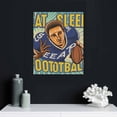 thumbnail image 4 of COMIO Football Player Watercolor Wall Art Eat Sleep Play Football Canvas Painting Prints for Home Office Wall Decor Framed Sports Artwork Gifts, 4 of 4
