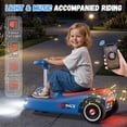 thumbnail image 5 of TOYBSNR 12V Electric Wiggle Car with Pedal, Ride on Toys for Kids with Cleaning Fun, Kids Car with Detachable Mop, Car for Kids Ages 3+, Indoor Outdoor, Blue&Red, 5 of 7