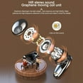 thumbnail image 3 of Auriculares inalámbricos Bluetooth | Auriculares inalámbricos Bluetooth 5.2 de madera vintage | Efecto estéreo HD de alta fidelidad | Llamadas con reducción de ruido inteligente | Bajo, 3 of 7