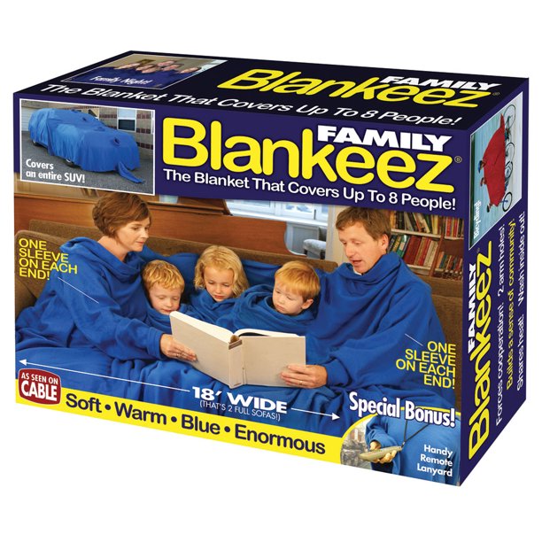 Funny Genuine Fake Prank Gift Box Blankeez Giant Family Blanket With Arms Walmart Com