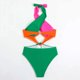 thumbnail image 5 of Conjunto de Bikini de Cintura Alta para las Mujeres de Color Sólido con Hebilla de Espalda, Traje de Baño Sexy sin Espalda con Almohadilla de Pecho, 5 of 5