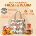 thumbnail image 5 of Corgi Crowd Insulated Lunch Bag for Women & Adults,Large Portable Soft Cooler Lunch Bag,Thermal Food Storage Tote with Pearl Cotton,8.66L,8.75x5.75x9.5 Inch, 5 of 6