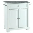 thumbnail image 1 of Pemberly Row Traditional Wood Kitchen Island with Granite Top in White/Gray, 1 of 7