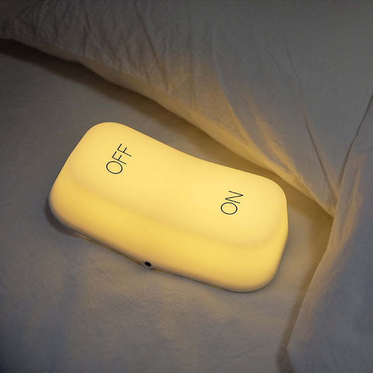 DesignNest, On-Off lamp, Led Night Light, Gravity Sensor, fidgety Fun, USB Charging, Portable, Nursery, Rechargeable, Bedside Table, nightstand (Warm)