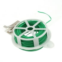 Uxcell 1 Pcs 98Ft Plastic Metal Green Twist Tie Reel Plant Tie-Line Spool Green for Home Garden