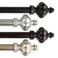 thumbnail image 1 of 1" Dia Adjustable 48"-84" Curtain Rod with Gerald Finials - Satin Nickel,(100-10-485), 1 of 3