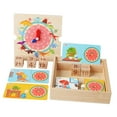 thumbnail image 3 of Juego de rompecabezas de habilidades de vida de reloj de enseñanza de dinosaurio Montessori para niños en edad preescolar, 3 of 9