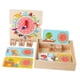 thumbnail image 3 of Montessori Dinosaurio Enseñanza Reloj Hora Minuto Reloj de madera Juguete para jardín de infantes, 3 of 9