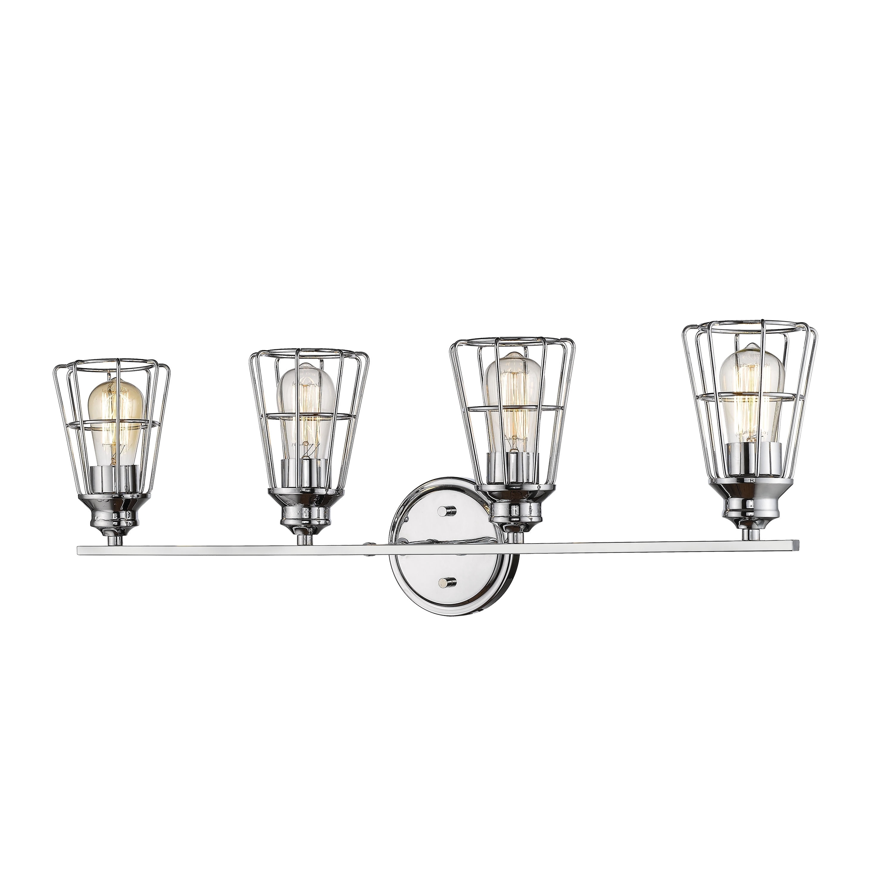 Millennium Lighting  4 Light Bathroom Vanity Fixture with Metal Shade Matte Black Black Matte