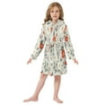 thumbnail image 6 of FORMRS Kids Bathrobe Unisex Hooded Robe Toddler Pajamas Sleepwear, Size 10-12T, Red and White Floral Pattern, 6 of 7