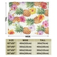 thumbnail image 3 of Kll Fleece Blanket Plush Throw Blanket Hawaiian Pineapples And Hibiscus Flowers,Soft Fuzzy Cozy Flannel Blanket For Couch Sofa Bed.(40"X30"), 3 of 9