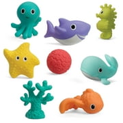 Infantino Aquarium Bath Squirters, Sea Life Pals Water Toys, 8-Piece Set
