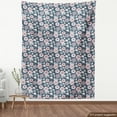 thumbnail image 4 of Ambesonne Floral Fabric by the Yard Upholstery, Garden Scene in Pastel Tones, 5 Yards, Slate Blue Pink, 4 of 5