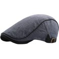 thumbnail image 6 of CoCopeaunts Newsboy Cap Spring Summer Men Women Hat Fashion Western Style Duckbill Ivy Flat Cap Adjustable Cotton Beret Cap, 6 of 8