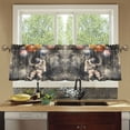 thumbnail image 4 of Yayeee Kitchen Curtains Tier Set of 2 Light Filtering 57"x24" Over Sink Window Panels, Watercolor Space, 4 of 7
