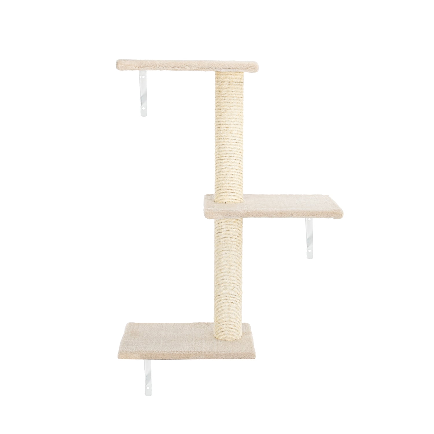 Pefilos Cat Wall Shelves and Perches Set of 6 with Cat Perch, Indoor Cat Condo for Sleeping Playing Lounging Climbing Cat Tree House, Beige Pefilos Cat Wall Shelves and Perches Set of 6 with Cat Perch, Indoor Cat Condo for Sleeping Playing Lounging Climbing Cat Tree House, Beige