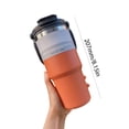 thumbnail image 3 of Taza de café térmica de viaje Tazas dobles para autos de gran capacidad (naranja 750ml) Likrtyny Libre de BPA, 3 of 8