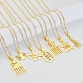 thumbnail image 4 of African Symbol Pendant Necklaces 14k Yellow Gold Material Adinkra Gye Nyame Ethnic Jewelry, 4 of 9