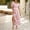 Pink summer dresses, variant on pimelu Dresses for Women Wedding Guest Dresses for Women Party Prom Elastic Waist Puff Sleeve A Line Long Dress Summer Trendy Striped Print Short Sleeve Square Neck Girls Maxi Sundress