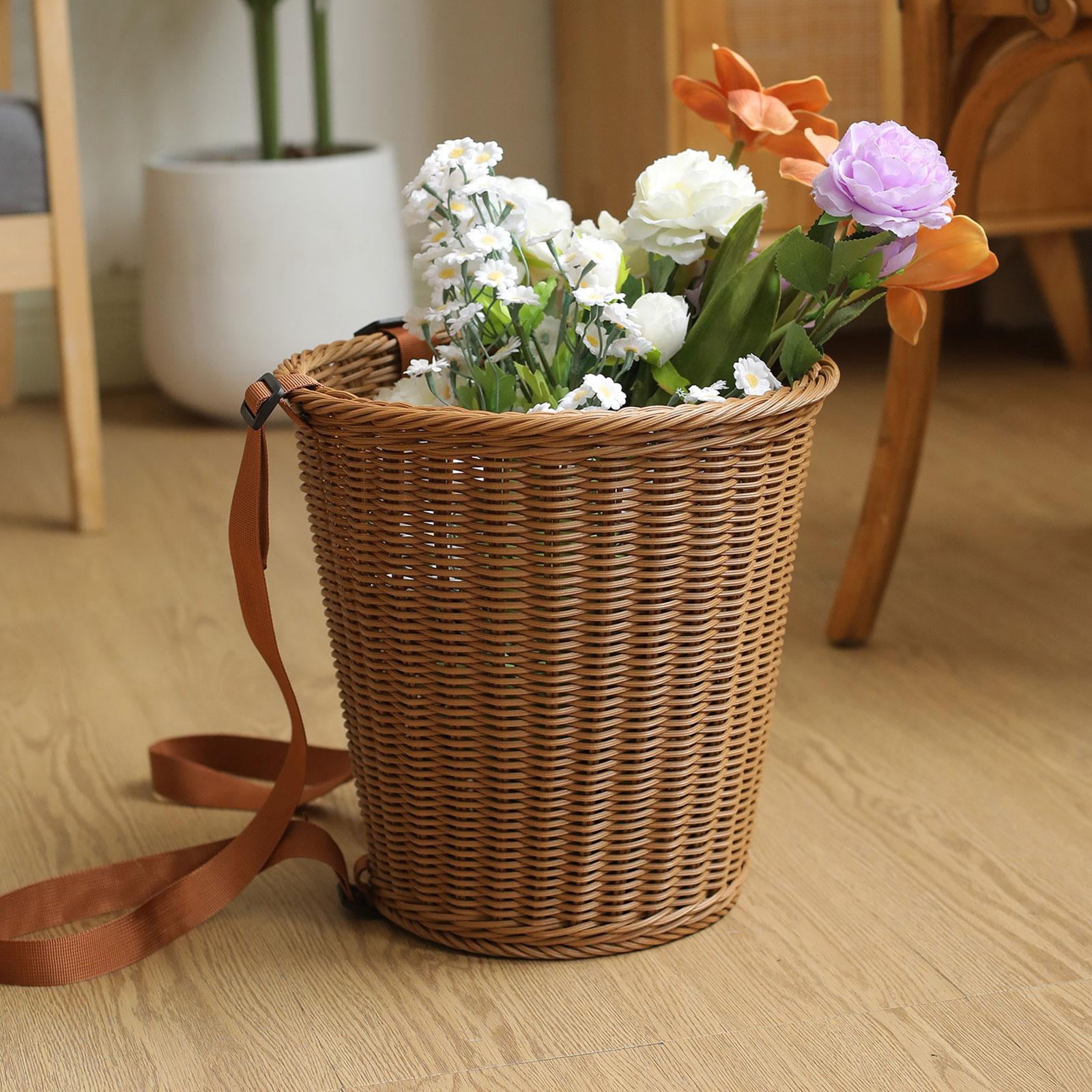 Tea Leaves Picking Basket Orchard Harvest Flower Holder Sturdy Plastic for Family Picnic Gathering
